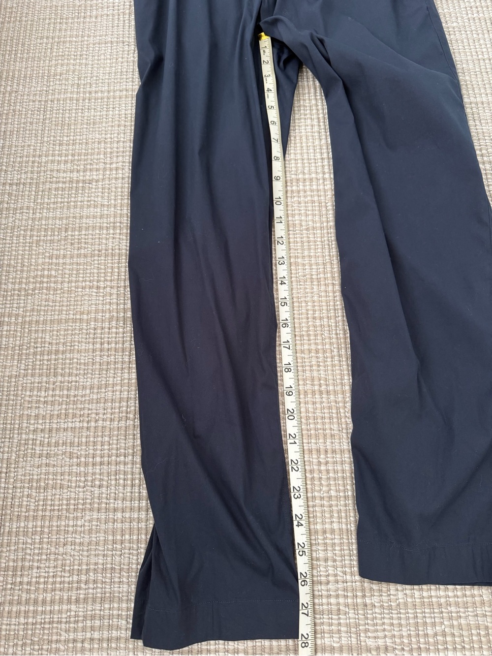 Theory | Peak Lapel Chino Wash Shirt Cotton Blend Jumpsuit | Size M | Navy - Picture 7 of 12